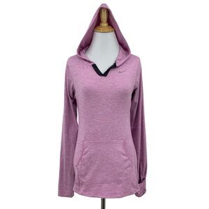 Nike Running Element Hooded Jacket Womens XS Purple Dri Fit Flat Seam Thumbholes